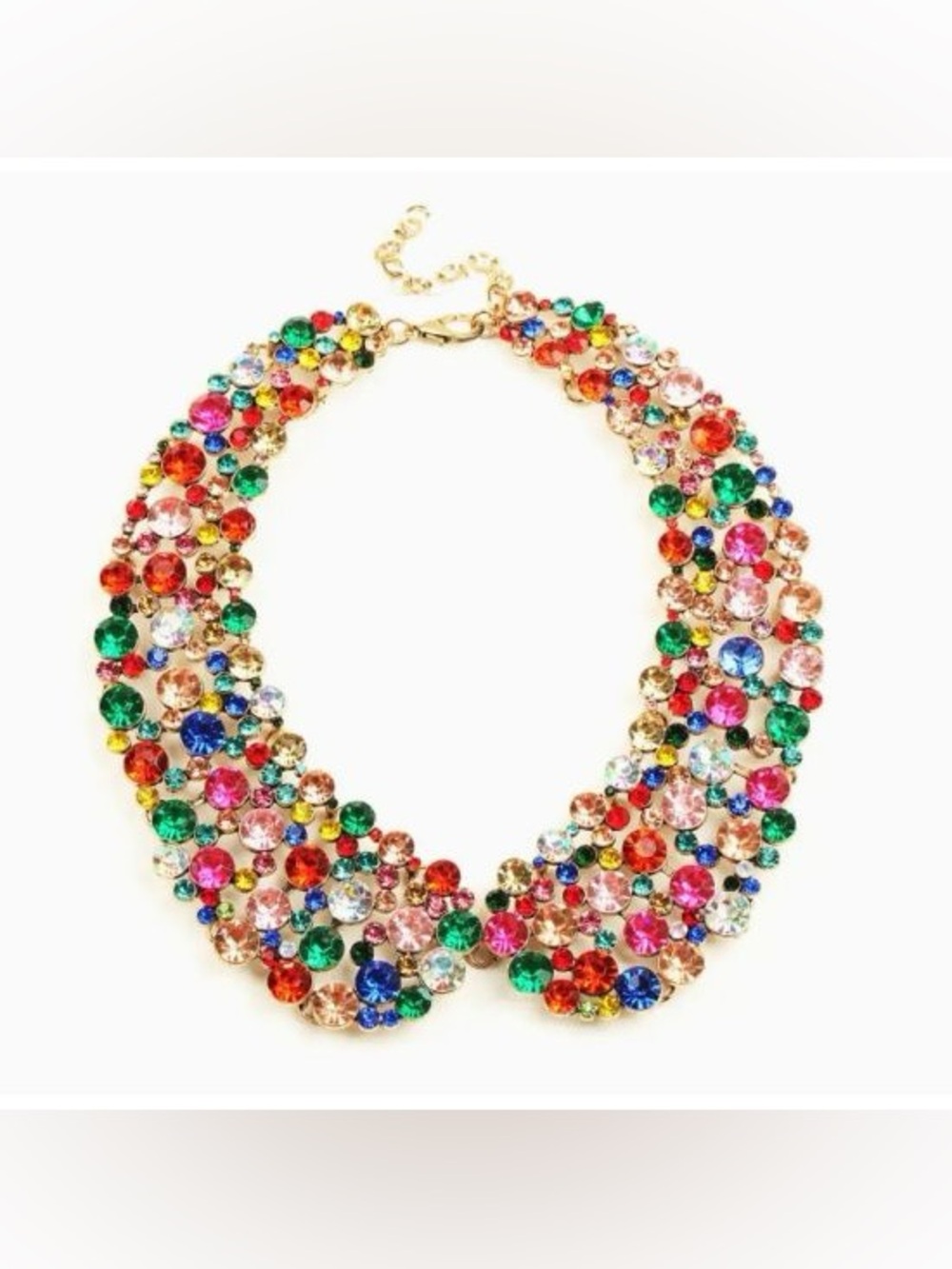 BRAND NEW WITH TAGS Multi-Color Crystal Statement Collar Necklace